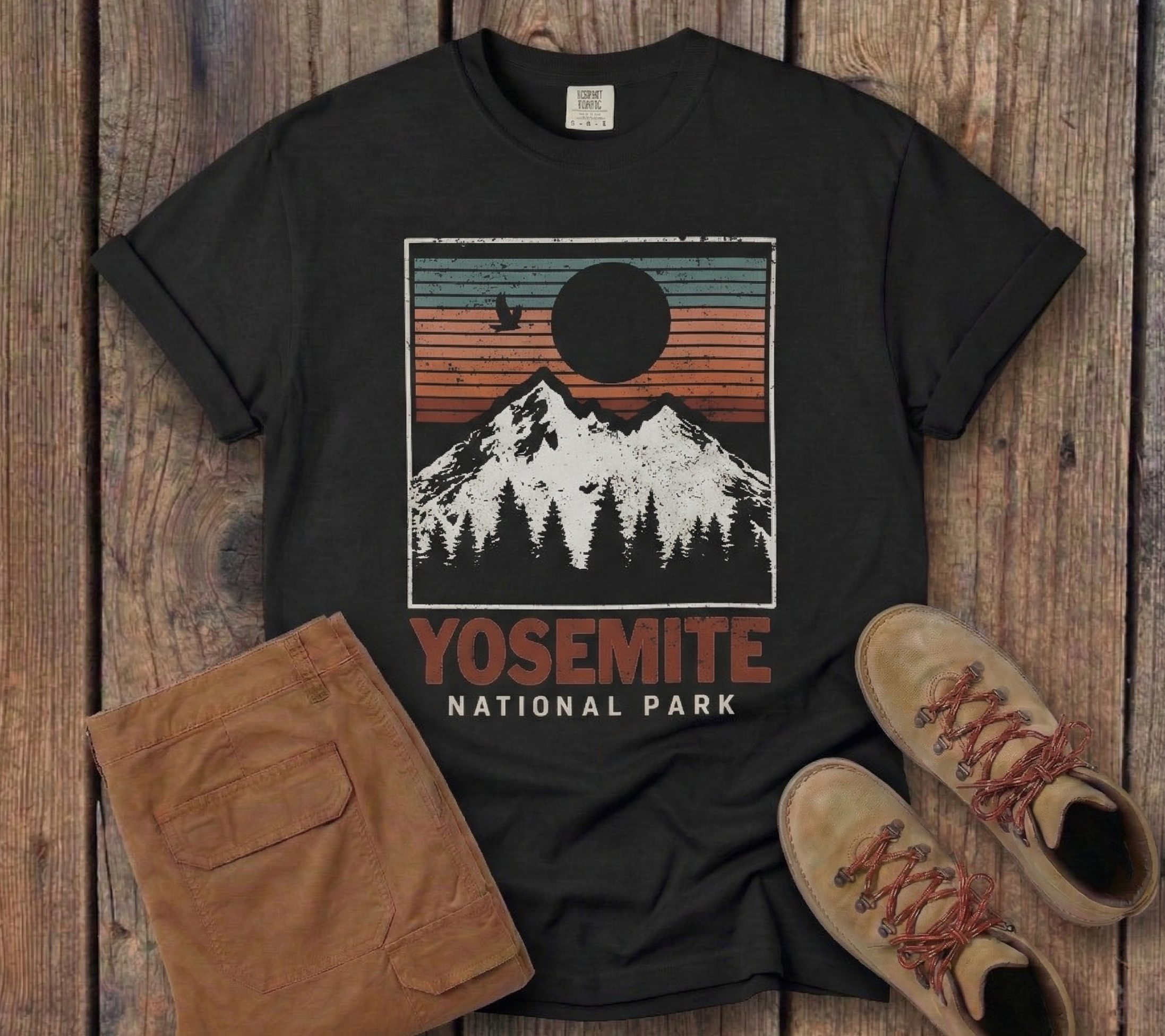 Yosemite National Park Mountain Graphic T-Shirt