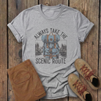Scenic Route T-Shirt — Backpacking Adventure Graphic Tee