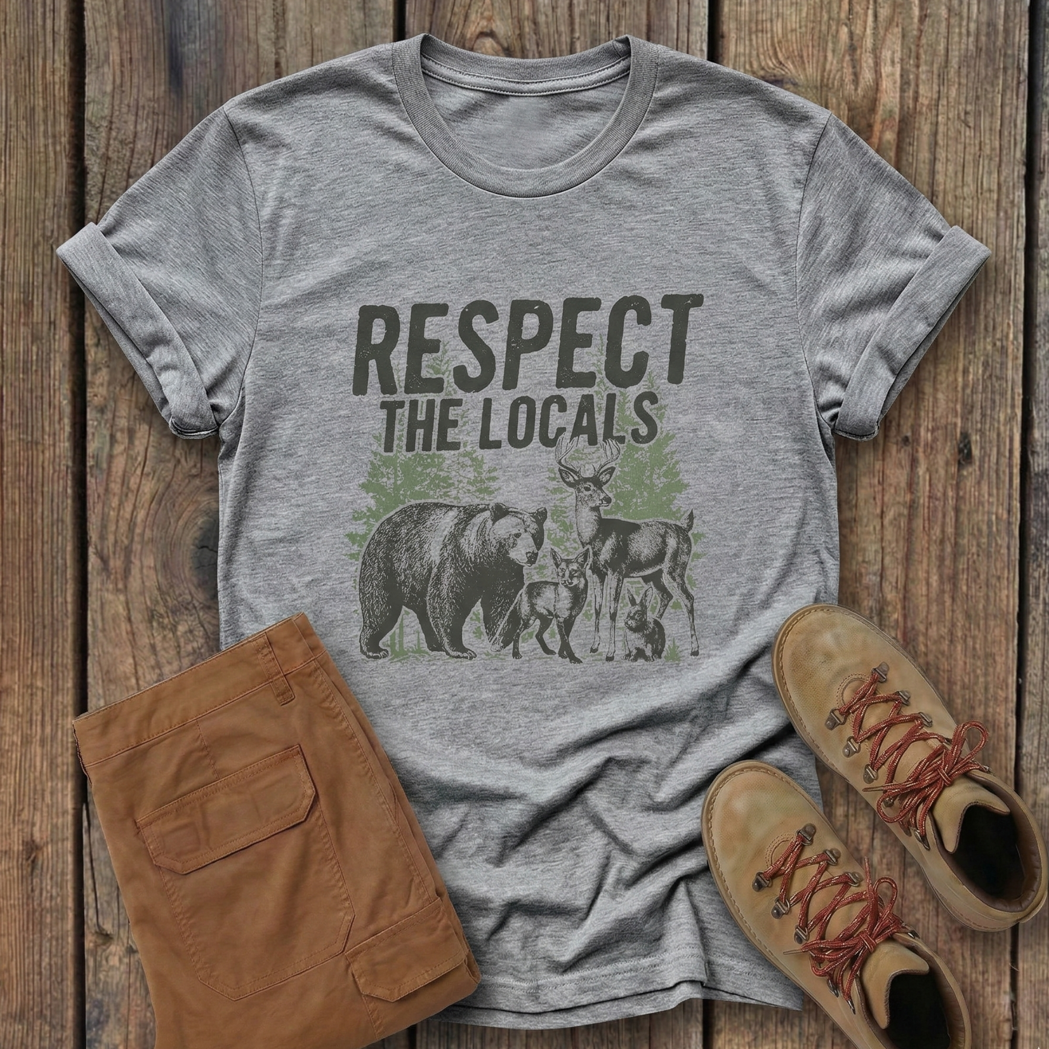 Respect the Locals T-Shirt — Wildlife Conservation Graphic Tee