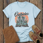 Outsider Hiking Tee — Vintage Boots Adventure Graphic T-Shirt