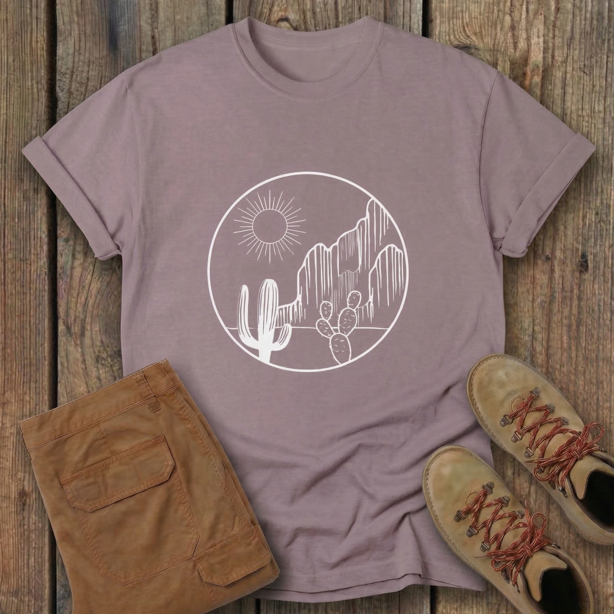 Desert Cactus Mountain Tee