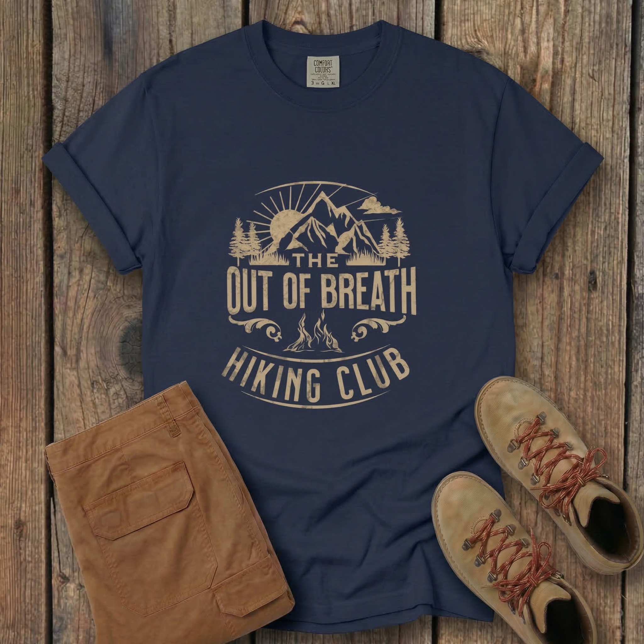 Out Of Breath Hiking Club Tee