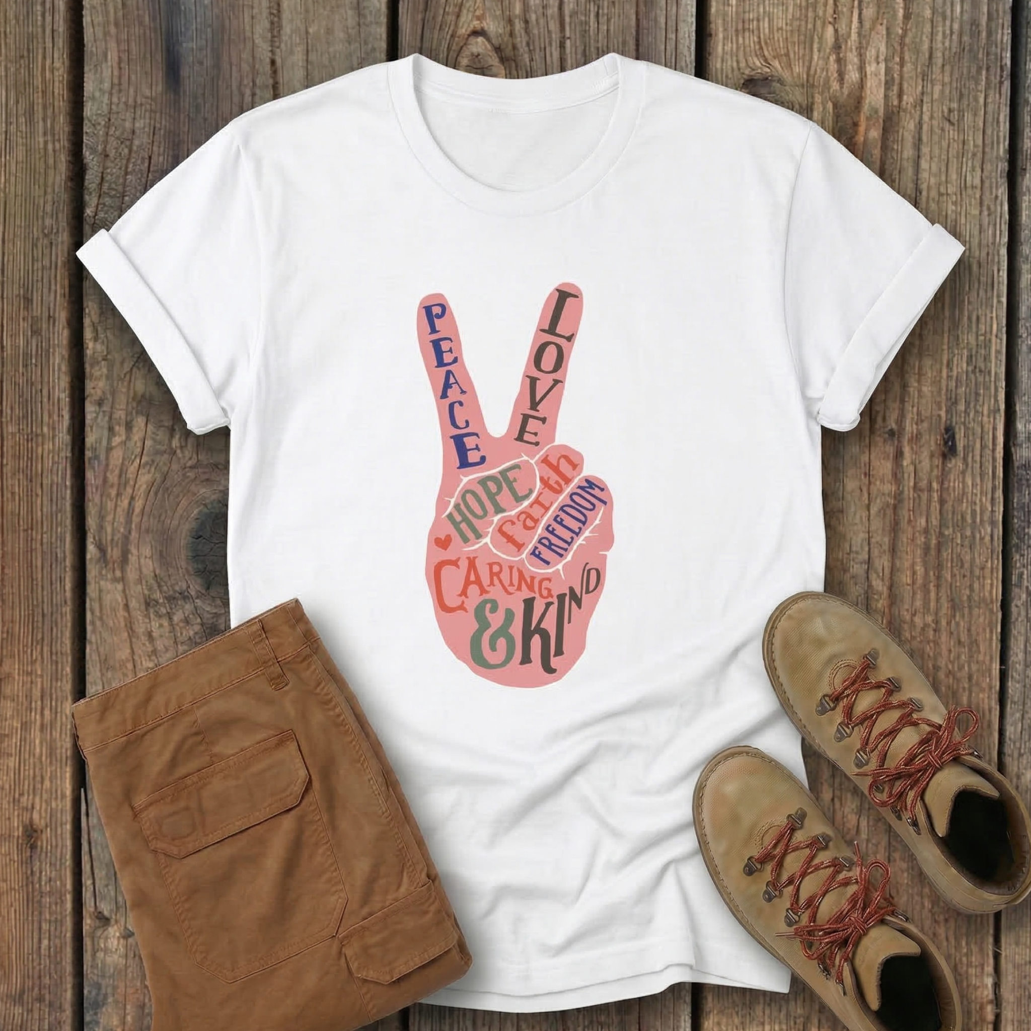 Peace And Love Hiking Tee
