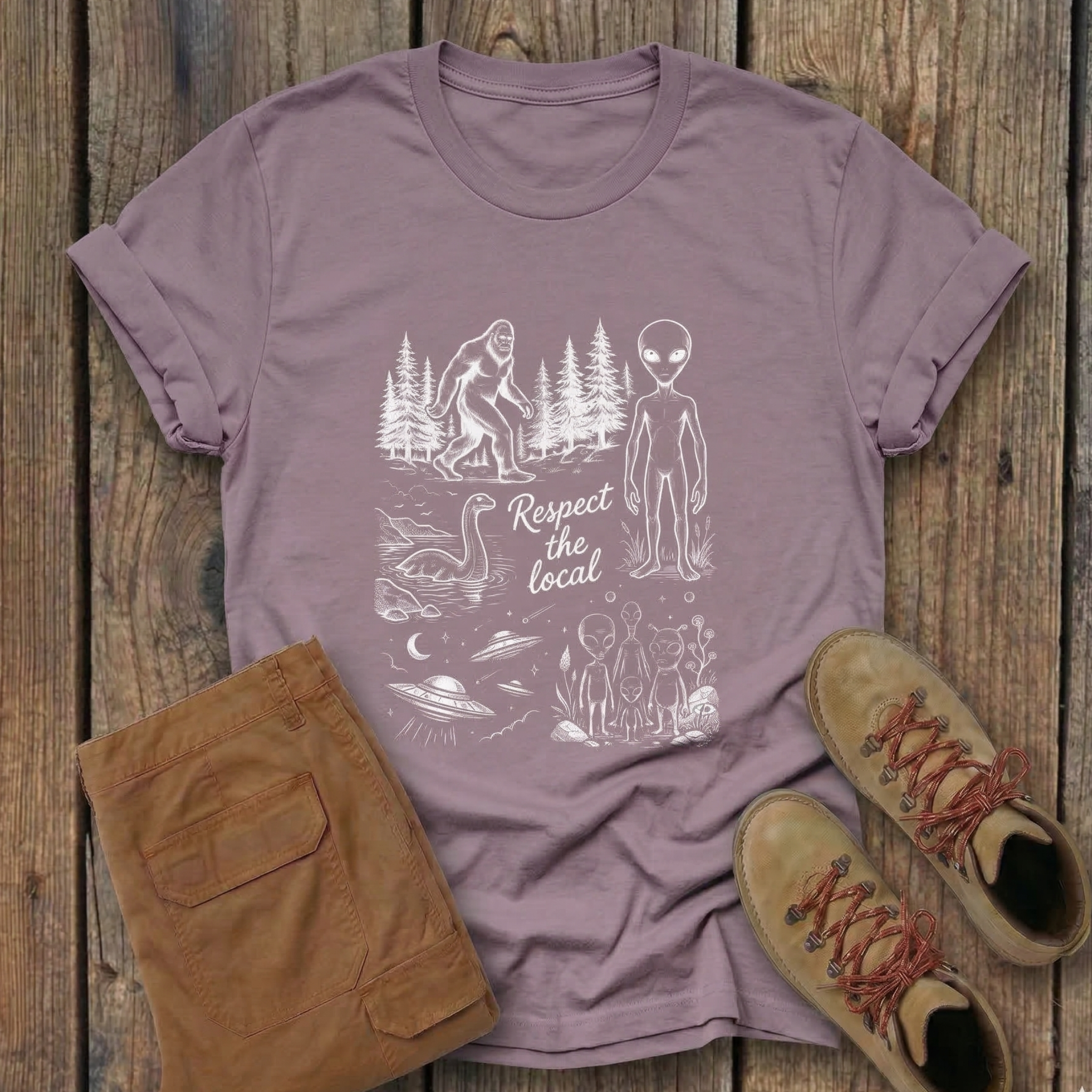 Respect The Locals White Graphic