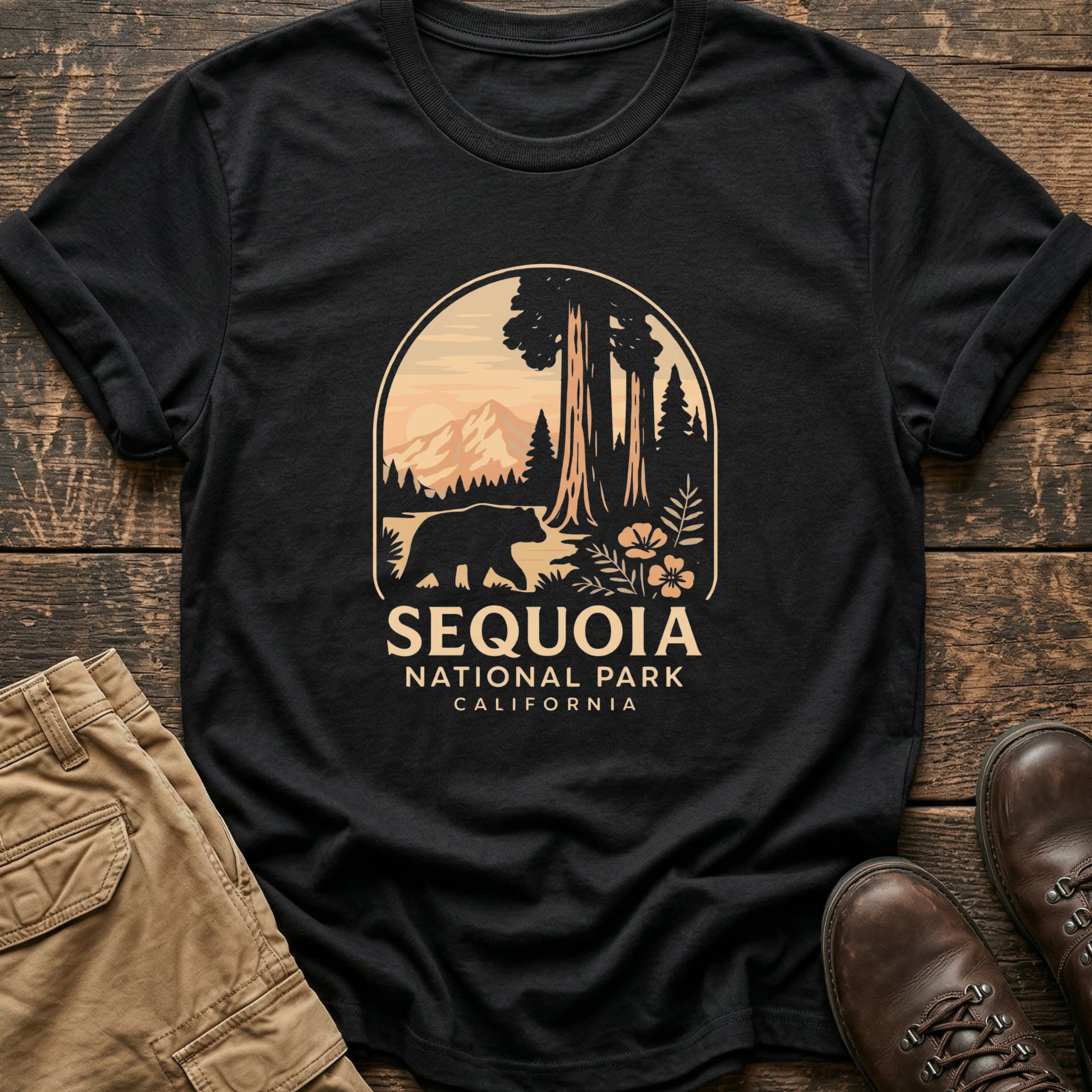 Sequoia National Park California Hiking Tee