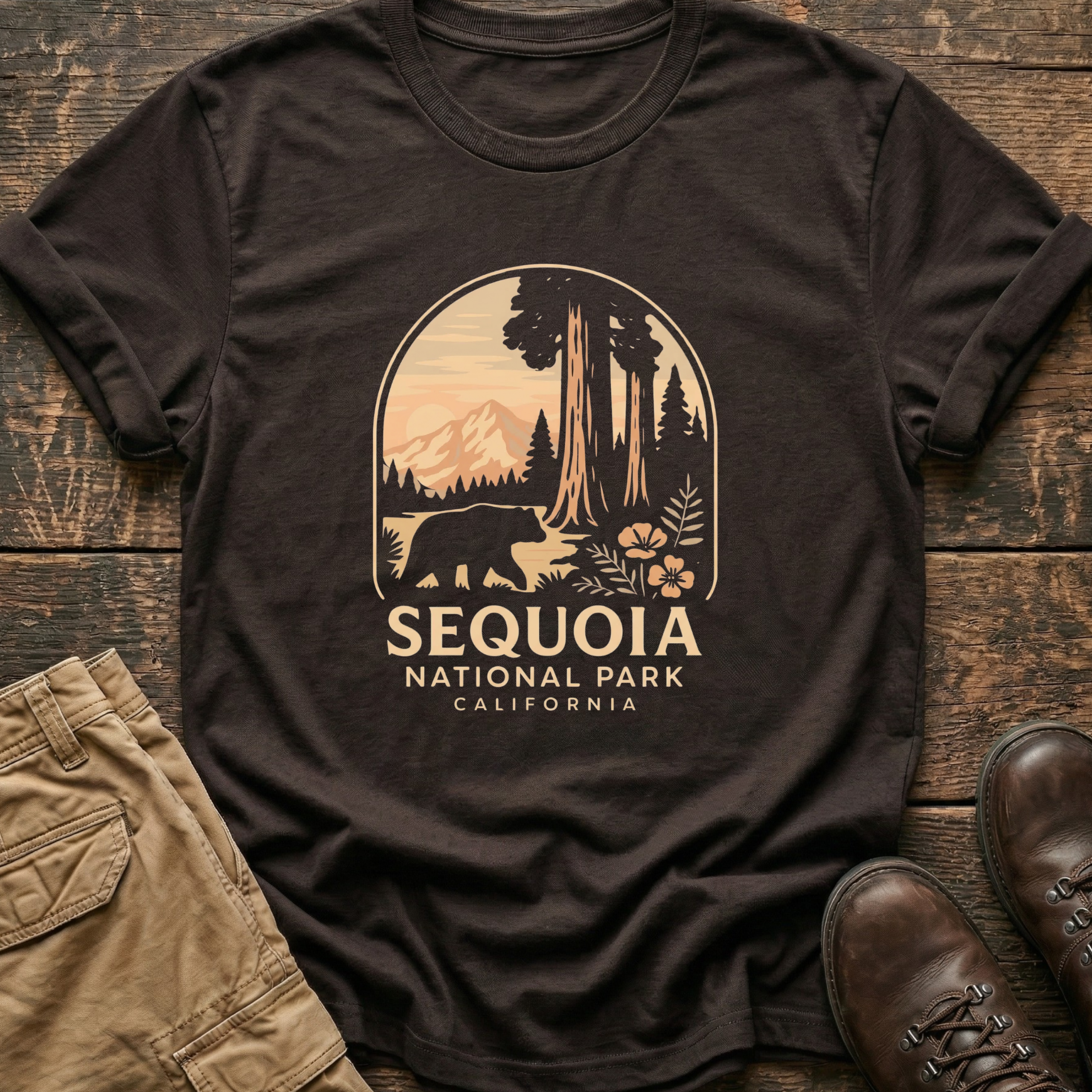 Sequoia National Park California Hiking Tee