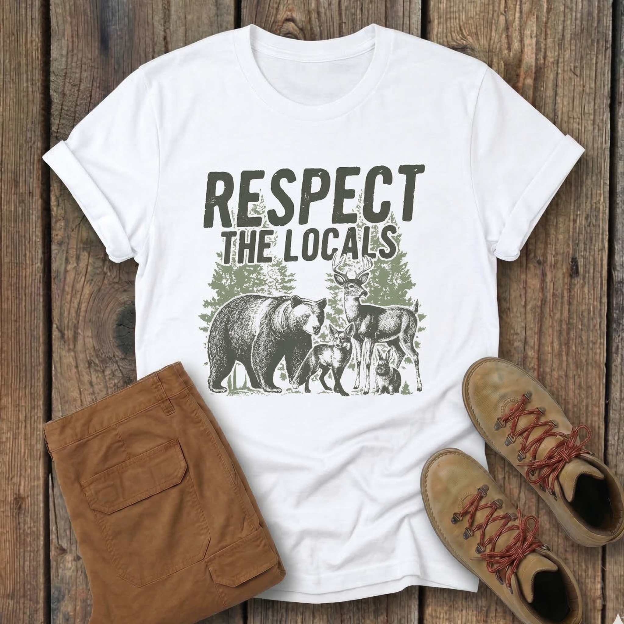 Respect the Locals T-Shirt — Wildlife Conservation Graphic Tee