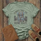 Scenic Route T-Shirt — Backpacking Adventure Graphic Tee