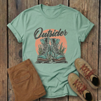 Outsider Hiking Tee — Vintage Boots Adventure Graphic T-Shirt
