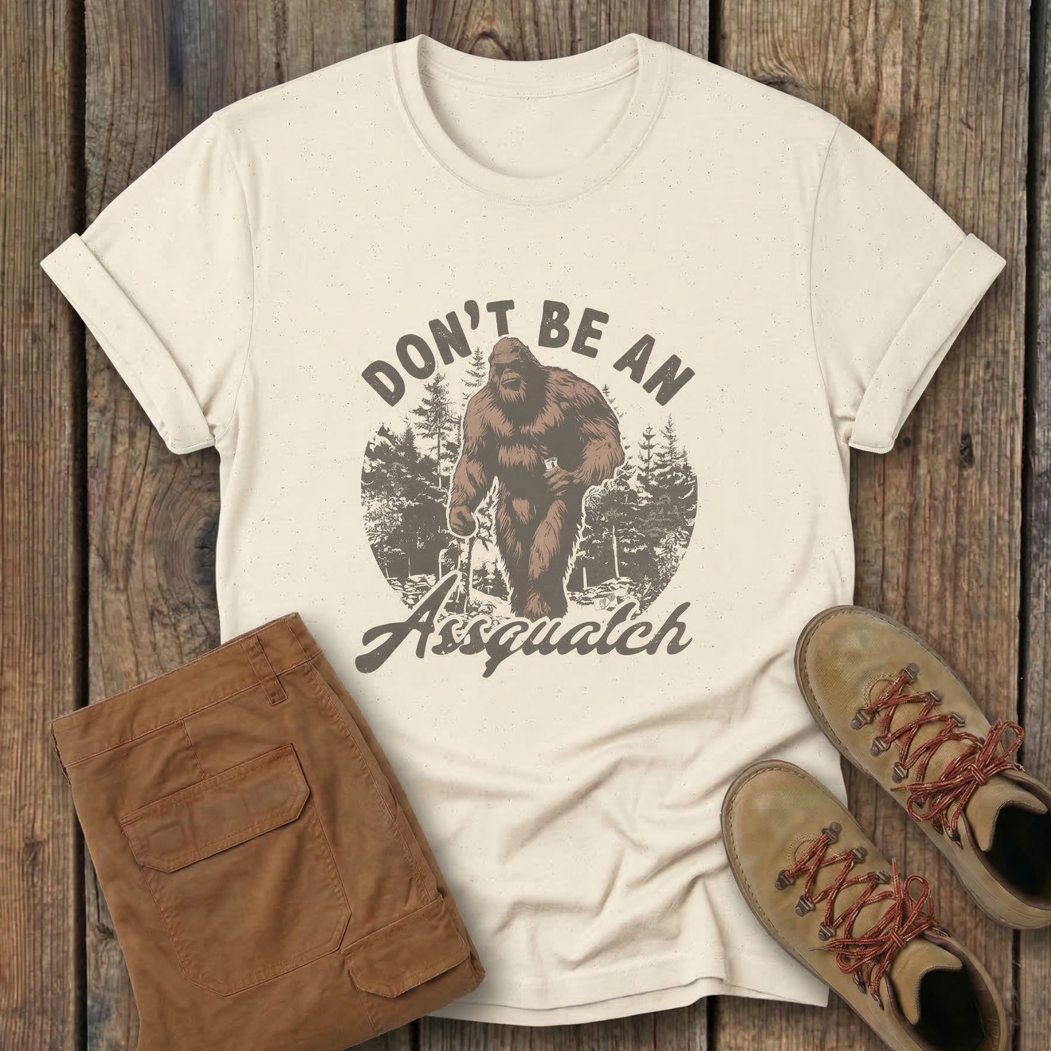 Don’t Be An Assquatch T-Shirt — Funny Bigfoot Graphic Tee