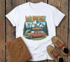Wanderer Vintage Wagon T-Shirt — Retro Camping Adventure Tee