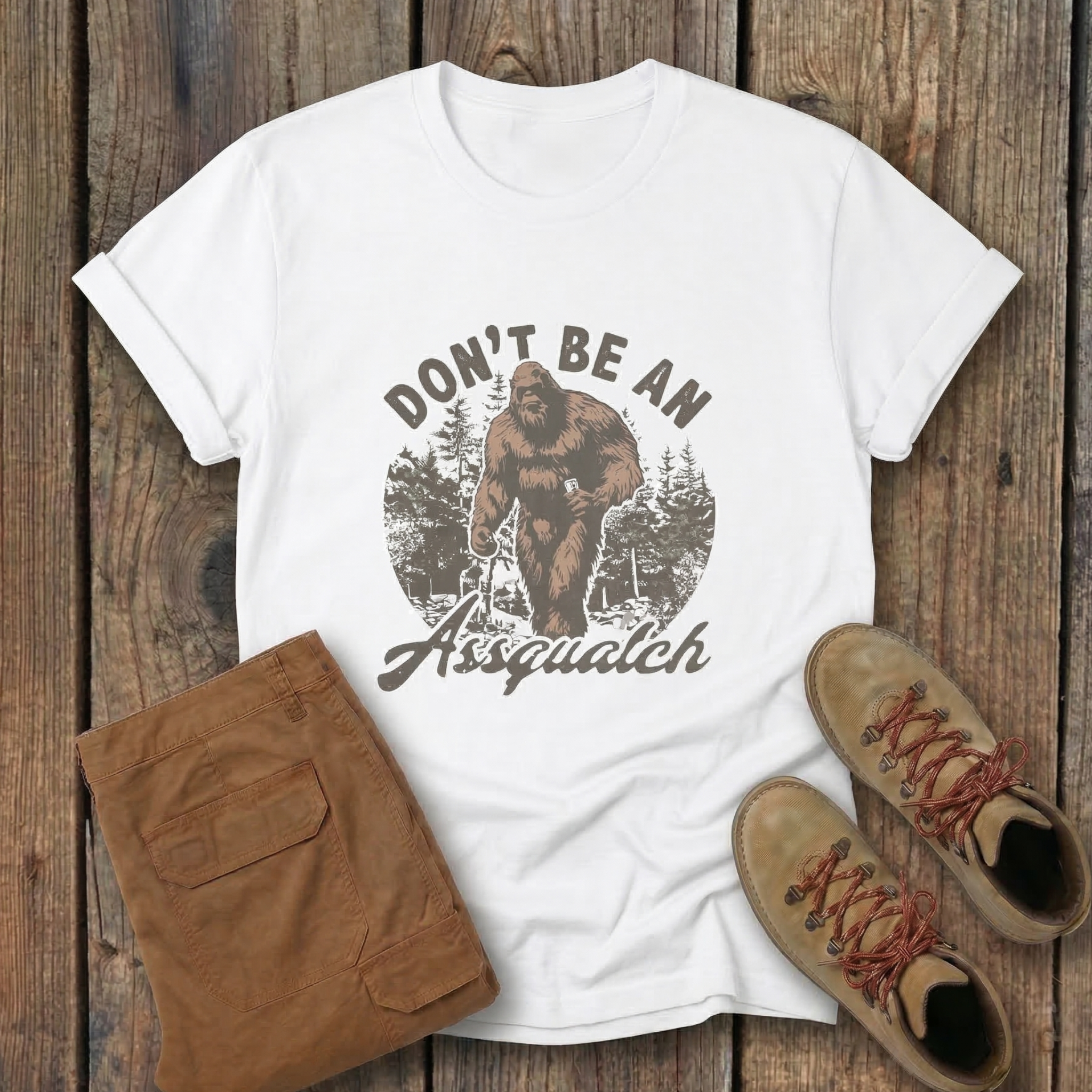 Don’t Be An Assquatch T-Shirt — Funny Bigfoot Graphic Tee