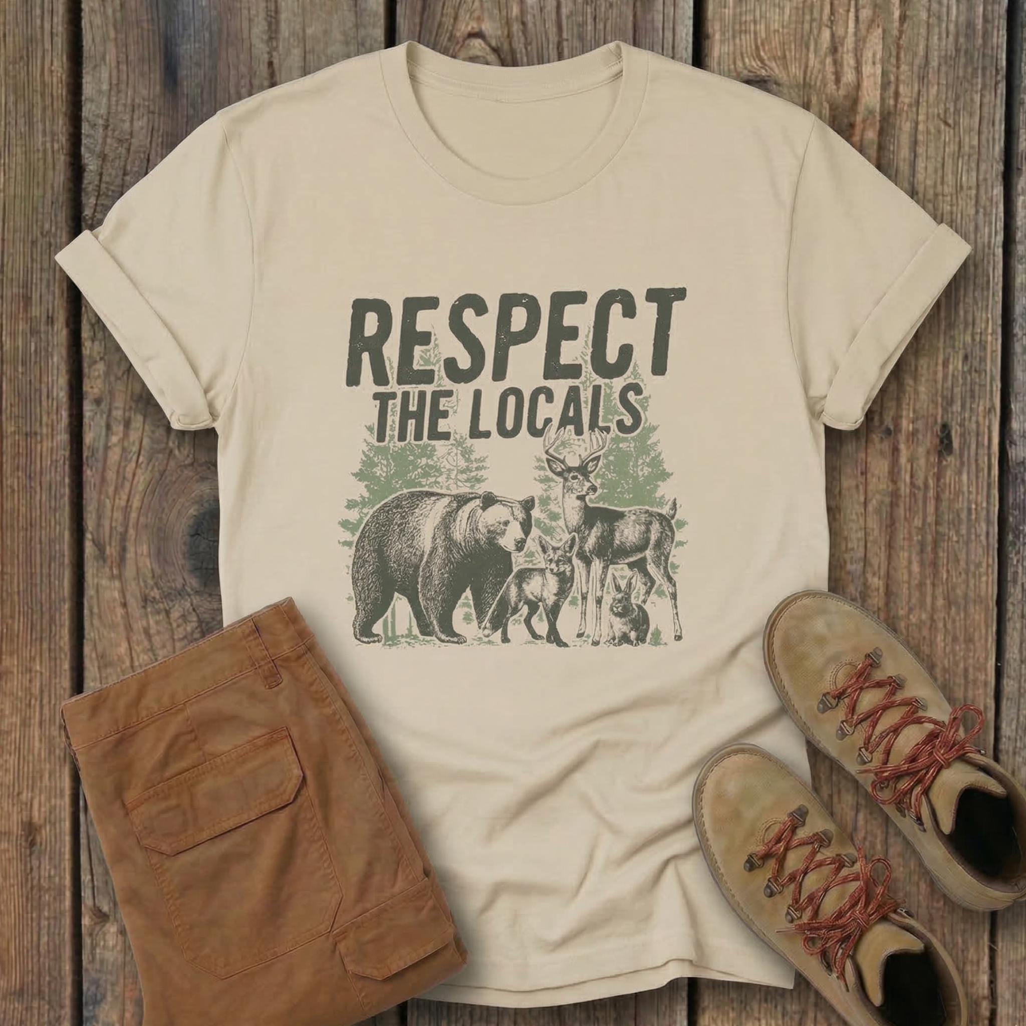 Respect the Locals T-Shirt — Wildlife Conservation Graphic Tee