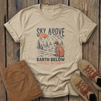 Sky Above Earth Below Mountain T-Shirt — Outdoors Hiking Adventure Tee