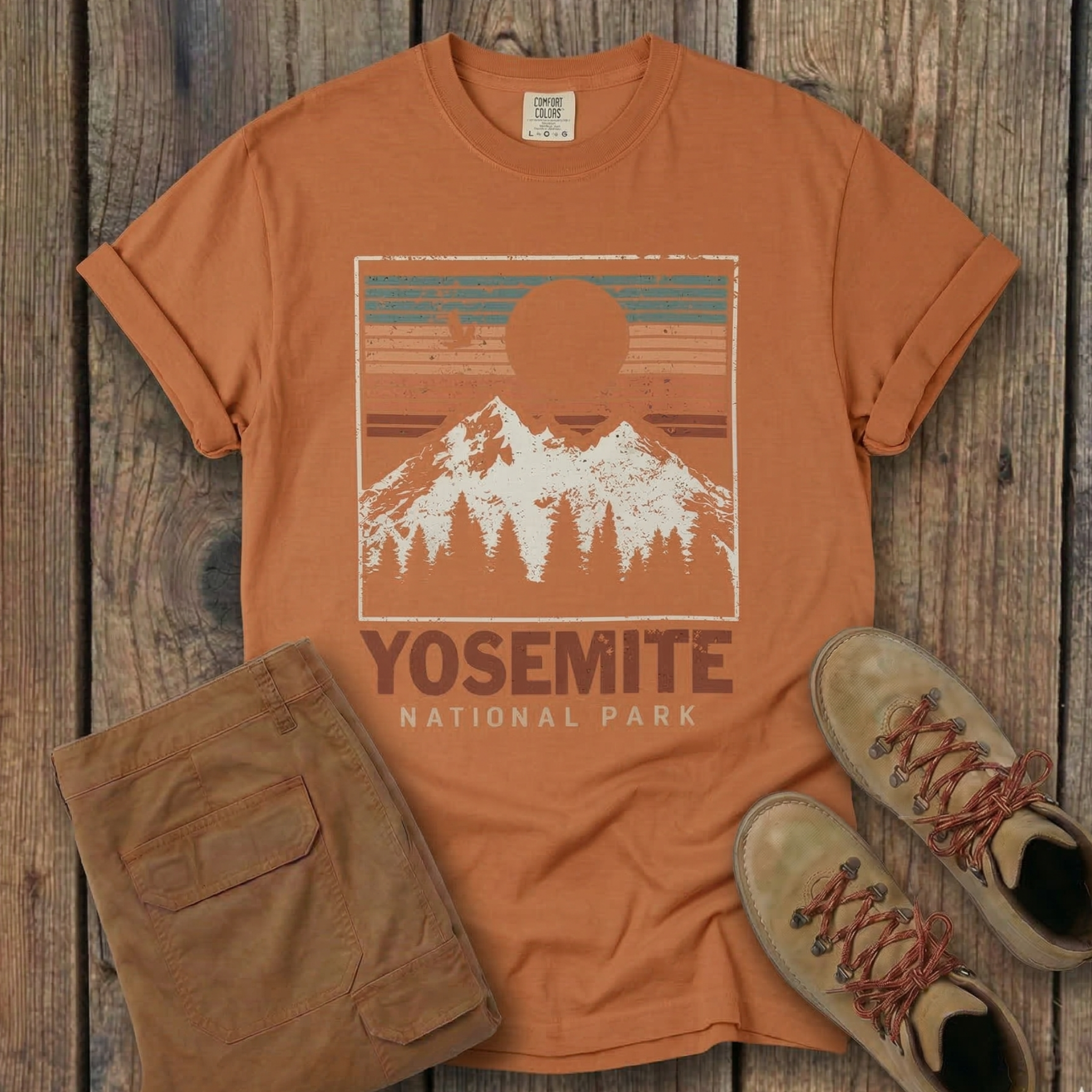 Yosemite National Park Mountain Graphic T-Shirt