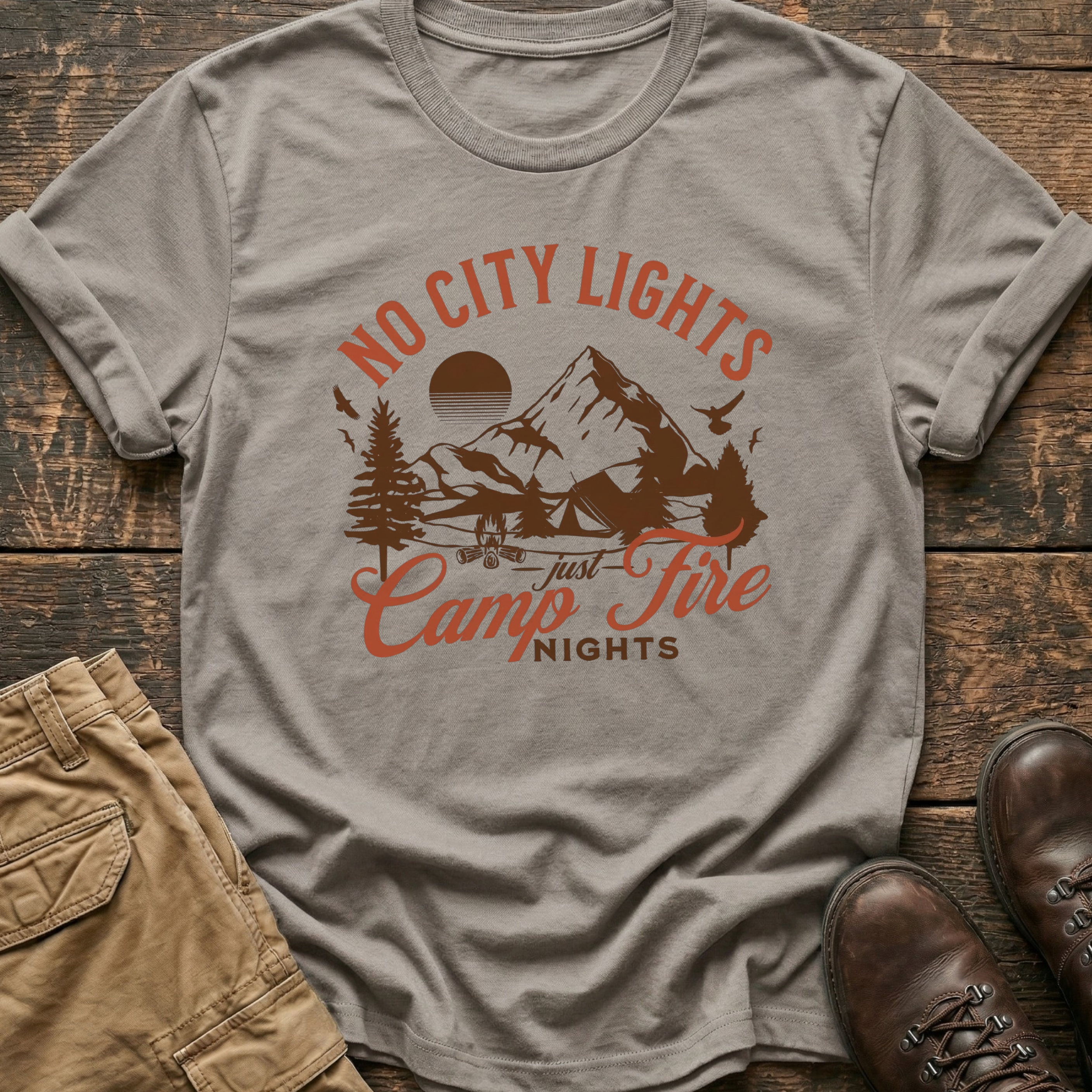 No City Lights Just Campfire Nights Tee