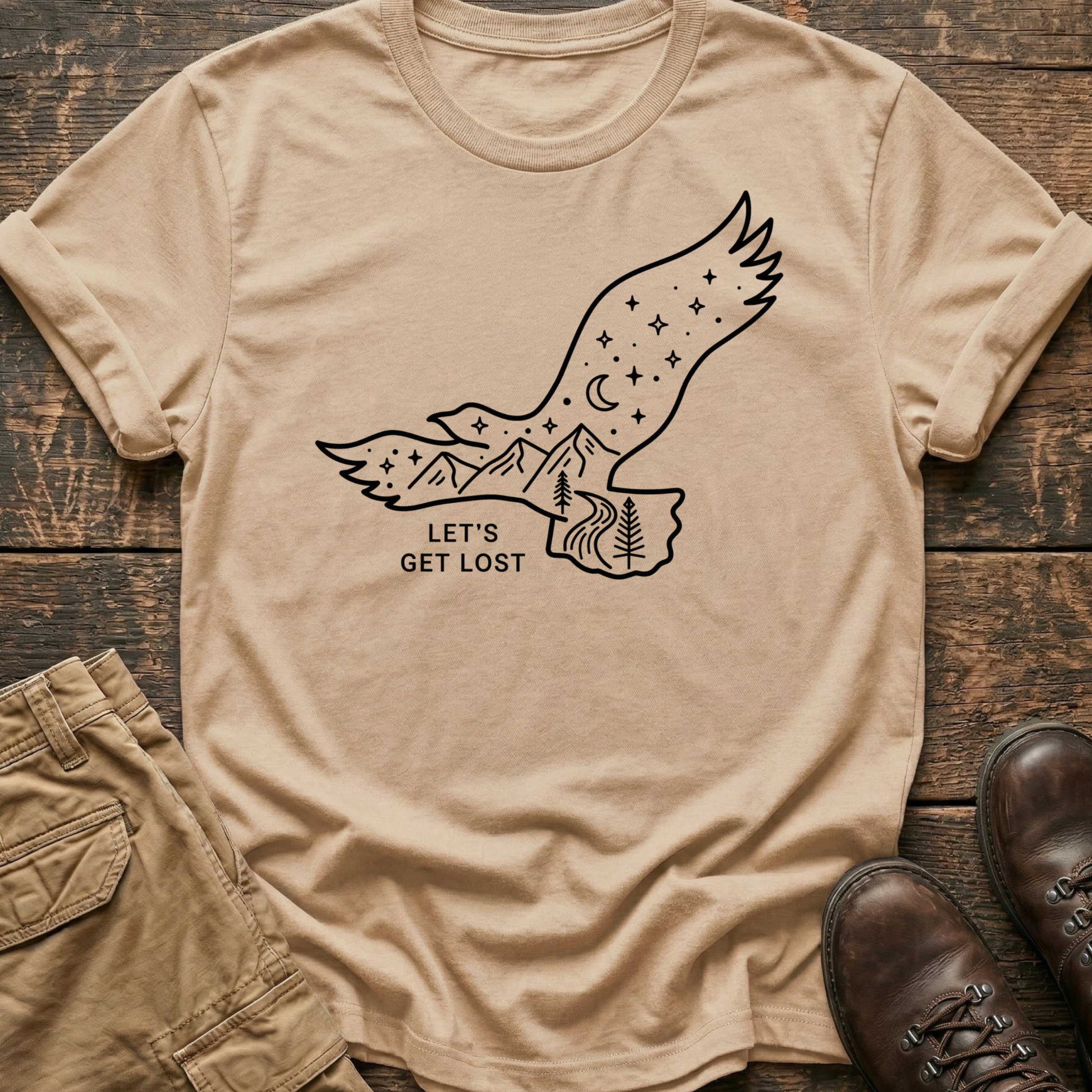 Let's Get Lost Hiking Tee