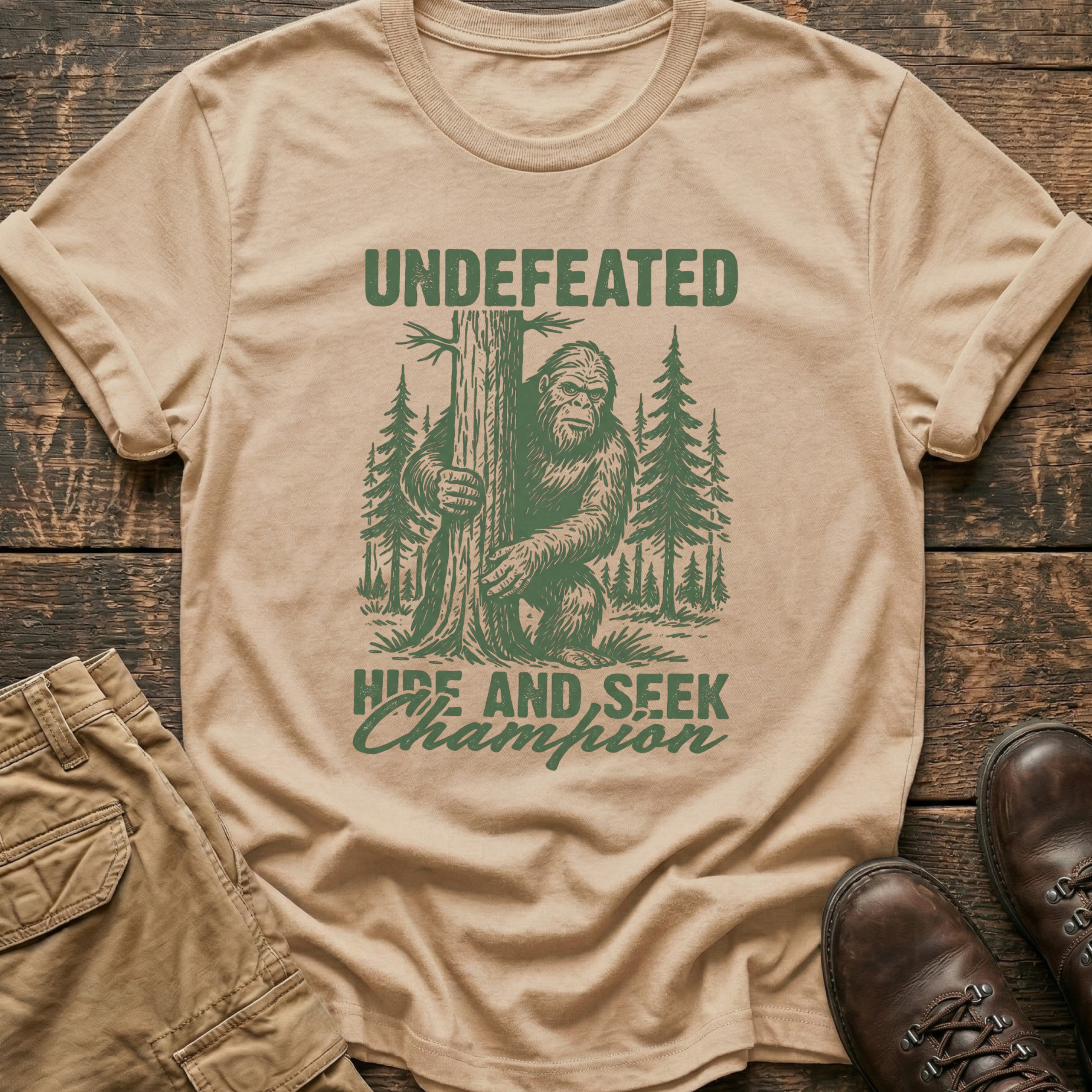 Undefeated Hide & Seek Champion Hiking Tee