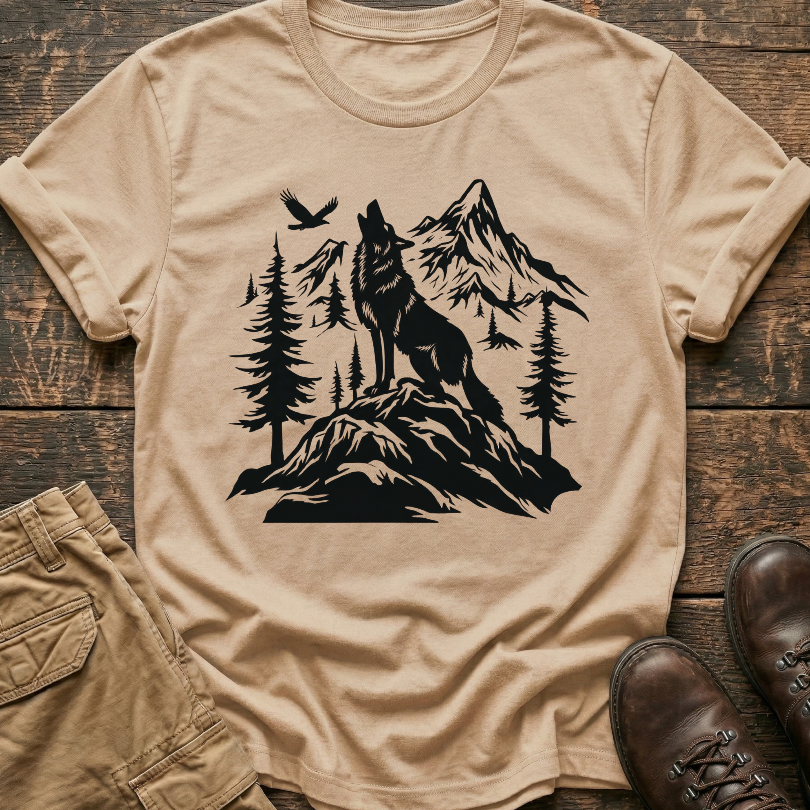 Mountain Wolf Hiking Tee