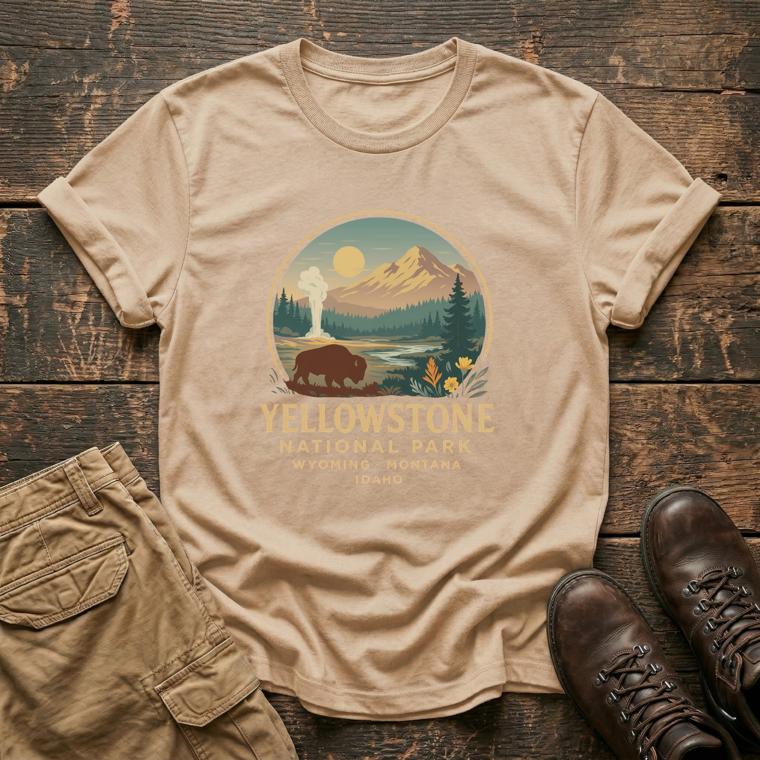 Yellowstone National Park Hiking Tee