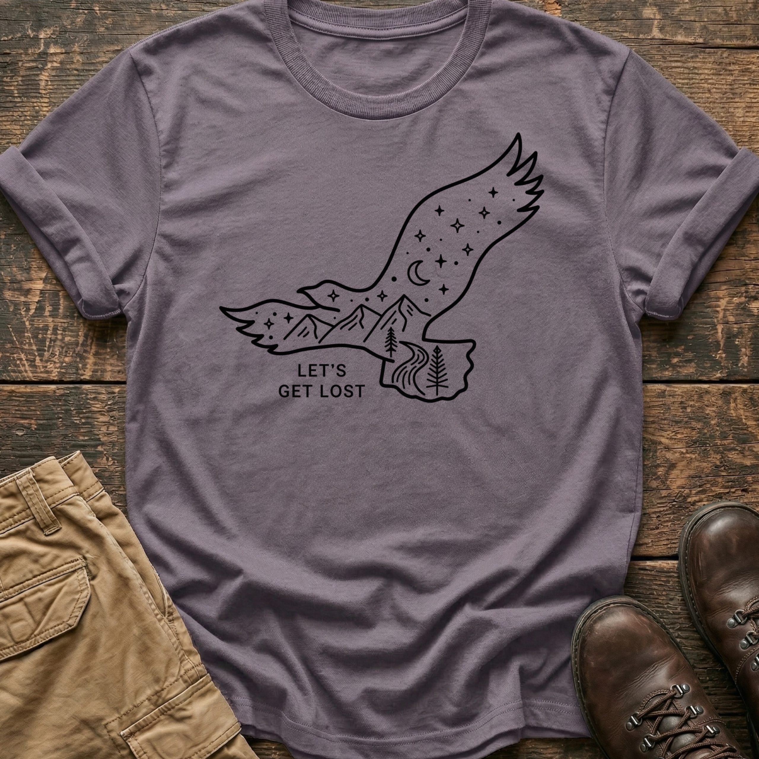 Let's Get Lost Hiking Tee