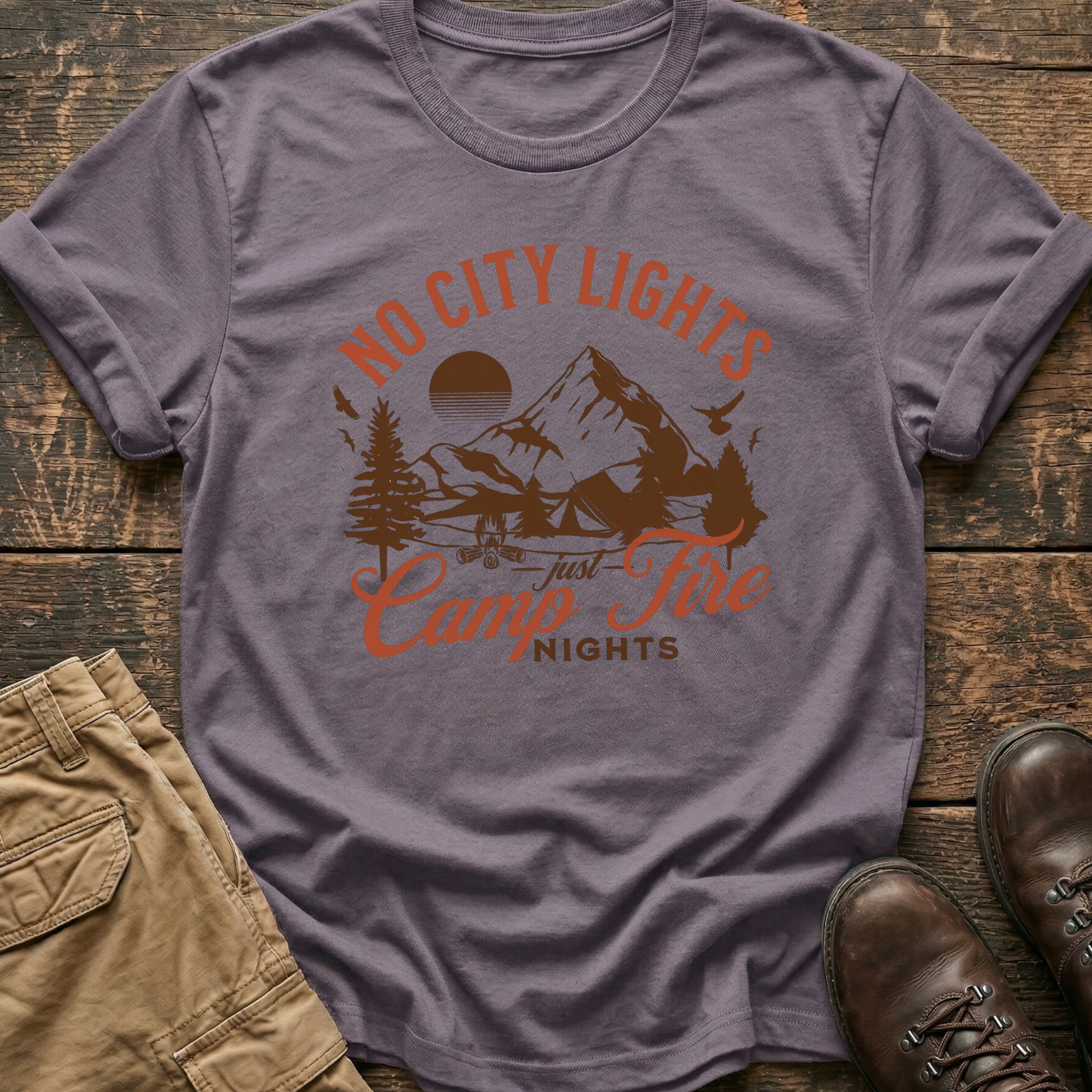 No City Lights Just Campfire Nights Tee