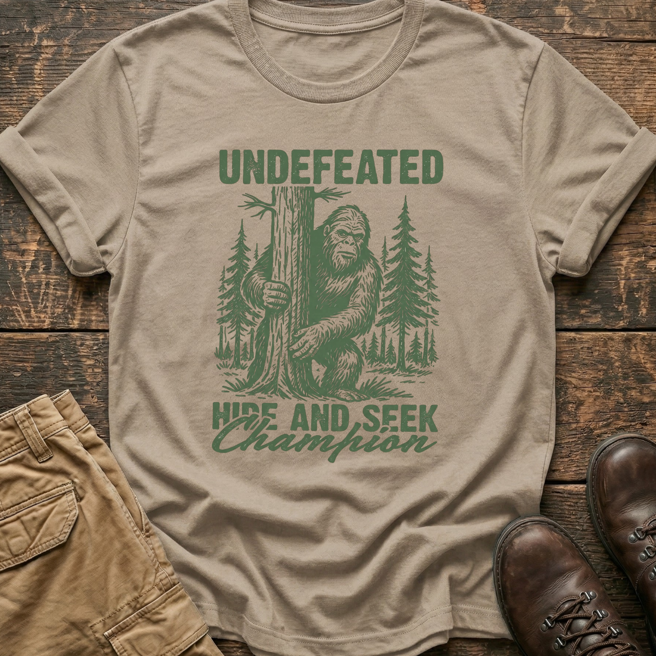 Undefeated Hide & Seek Champion Hiking Tee