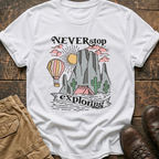Never Stop Exploring Hiking Tee