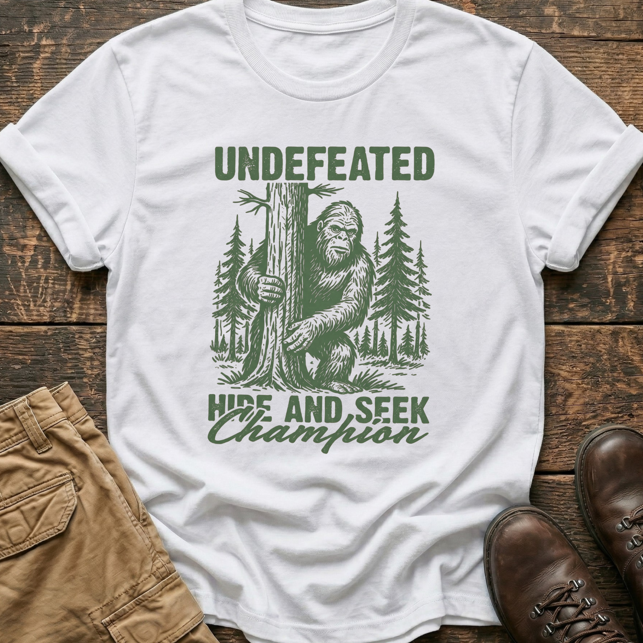 Undefeated Hide & Seek Champion Hiking Tee