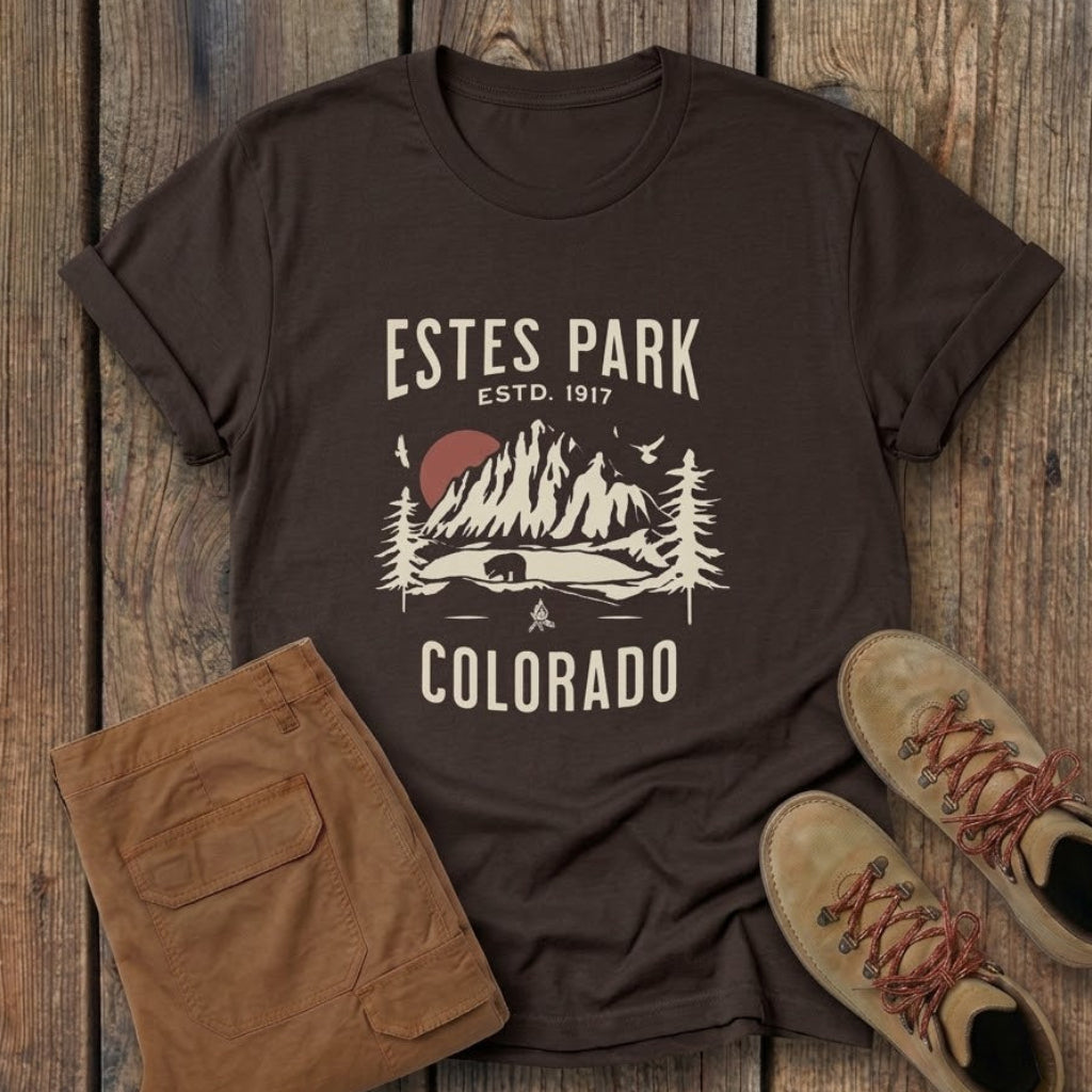 Estes Park Colorado Hiking Tee